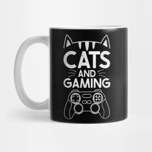 Cats And Gaming Funny Cat Lover Gaming Gift Gamer Mug